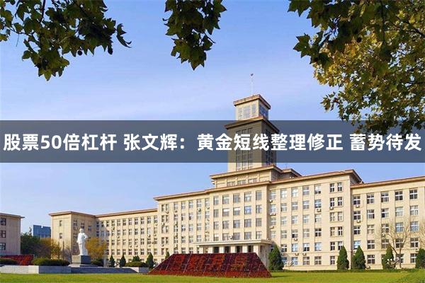股票50倍杠杆 张文辉：黄金短线整理修正 蓄势待发