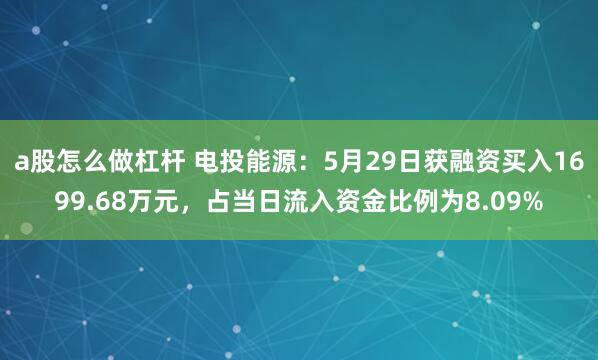 a股怎么做杠杆 电投能源：5月29日获融资买入1699.68万元，占当日流入资金比例为8.09%