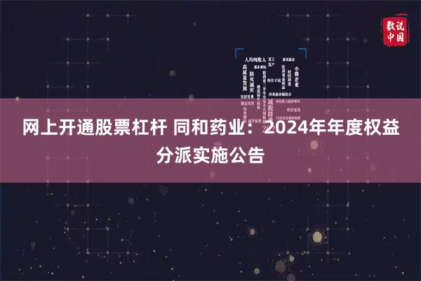 网上开通股票杠杆 同和药业：2024年年度权益分派实施公告
