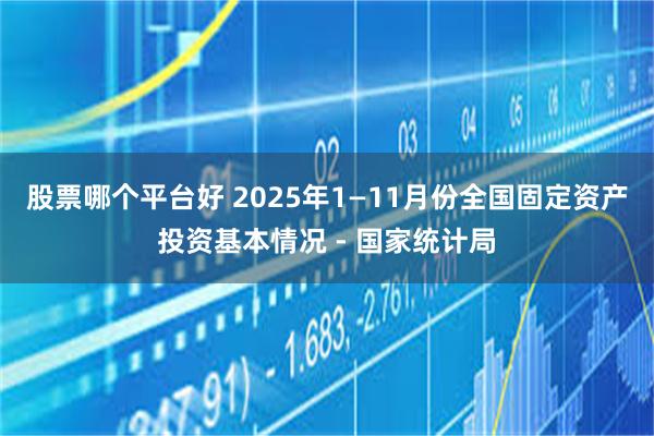 股票哪个平台好 2025年1—11月份全国固定资产投资基本情况 - 国家统计局